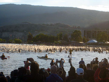 Swim start at the Iron Man