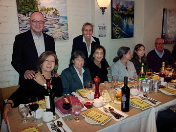 Seder Night, Adrienne Rosen standing
