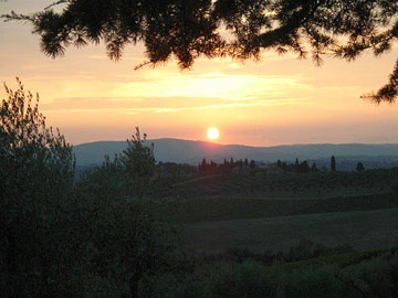 Sunset in Castellina in Chianti
