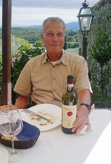 Carpineto's Antonio Zaccheo at lunch