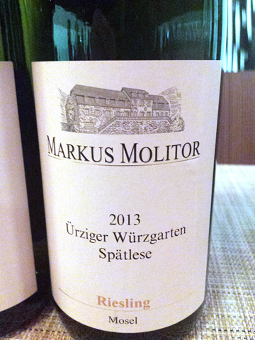 Markus Molitor Riesling Spätlese Ürziger Würzgarten 2013