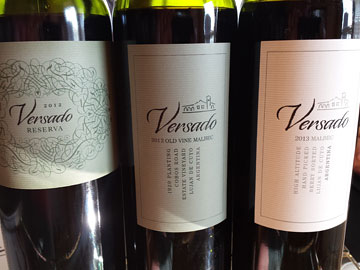 Versado Reserva Malbec 2012, Versado Old Vine Malbec 2012, Versado Malbec 2013